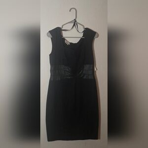 NWT Maggy L Black Sleeveless Sheath Classic Dress Cocktail Career Size 10